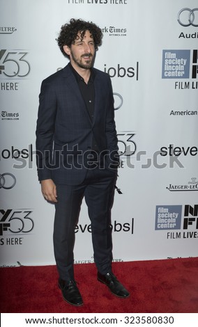 New York, NY - October 3, 2015: Actor Adam Shapiro attends the Steve Jobs Premiere during the 53rd Annual New York Film Festival at Alice Tully Hall