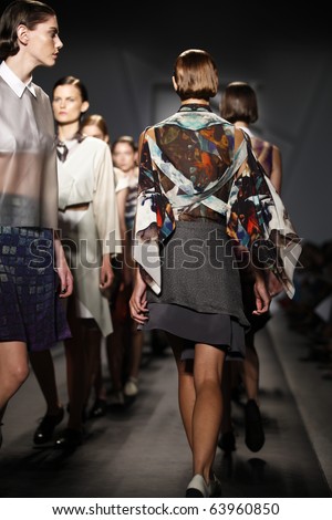 NEW YORK - SEPTEMBER 10: Models walk the runway for Michael Angel Collection Guli for Spring/Summer 2011 during Mercedes-Benz Fashion Week on September 10, 2010 in New York