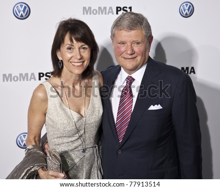 NEW YORK - MAY 23: Catherine Farley and Jerry Speyer attend the MoMA launch of partnership between Volkswagen and Museum of Modern Art on May 23, 2011 in New York City