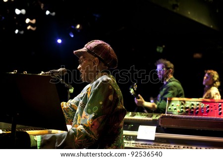NEW YORK - JANUARY 07: Bernie Worrell performs with his orchestra as part of NYC Winter Jazz Festival at Le Poisson Rouge on January 07, 2012 in New York City