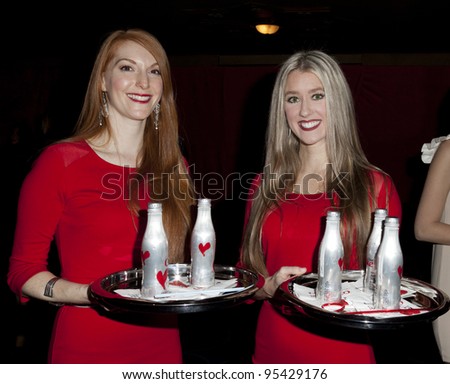 NEW YORK - FEBRUARY 08: Special edition of Diet Coke on display at backstage of the Heart Truth Red Dress Collection 2012 fashion show at Hammerstein Ballroom at Manhattan Center on Feb 08 2012 in NYC