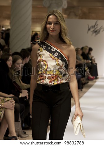 NEW YORK - MARCH 28: Model walks runway for the Ivanka Trump New Ready-To-Wear Collection launch at Lord & Taylor on March 28, 2012 in New York City.