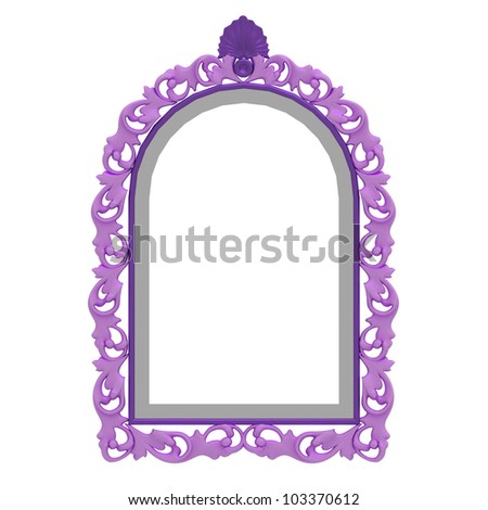 purple frame on white background
