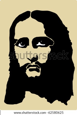 Portrait Of Jesus Christ (Vector) - 62580625 : Shutterstock