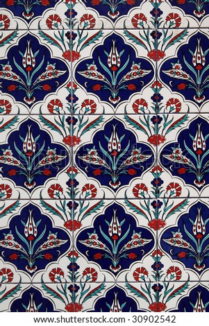 Pattern of the wall tiles in a tradional Chinese temple.