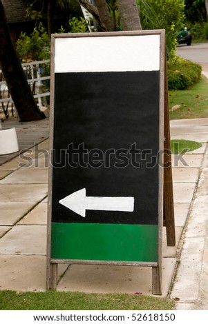 Shot of a Blank notice board. Display stand board