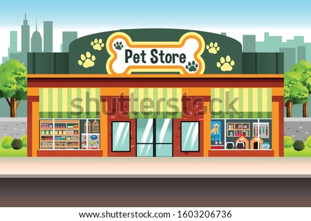 An illustration of a Pet Store 