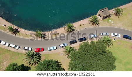 Cars parked at Milsons Point, Sydney