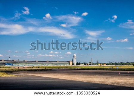 Image, Stock Photo Taxiway from Tempelhof / Tempelhofer Feld airport