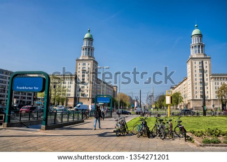 Image, Stock Photo Frankfurt Avenue Berlin