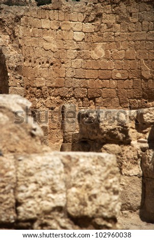 Ancient ruins of king herod\'s palace and fortress in israel