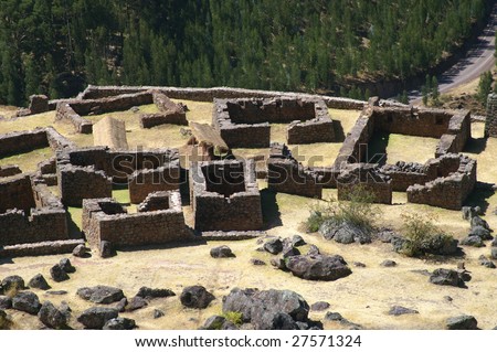 Inca indean ruins - cultural heritage of South America - tourism attraction