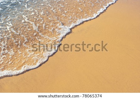 Similar – Image, Stock Photo wet sandy shore on sunny day in beach