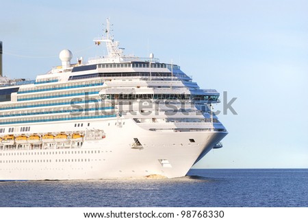 Concordia-class cruise liner entering the port of Riga