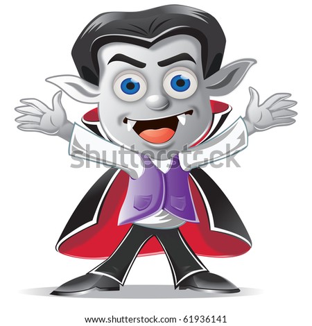 Cute Halloween Vampire Character Graphic Stock Photo 61936141 ...