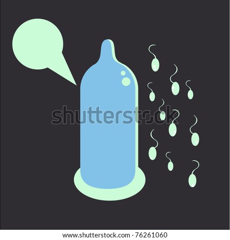 Condom And Sperm Stock Vector Illustration 76261060 : Shutterstock