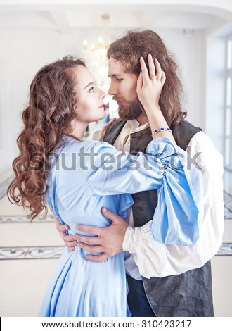 Similar – Image, Stock Photo Medieval couple in robes