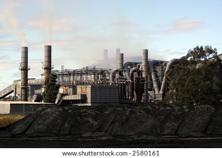 Coal mine polluting the environment