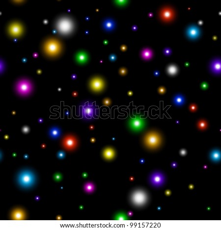 Burning christmas sparks, abstract seamless background, isolated on black
