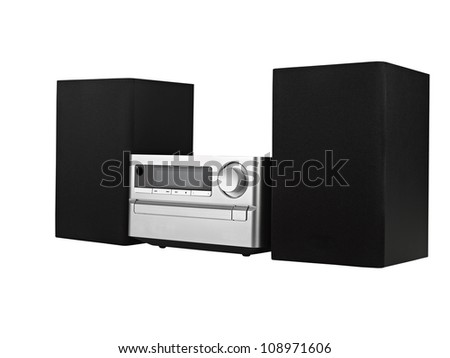 digital usb, cd player against the white background