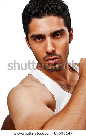 Portrait Of A Handsome Man Wearing Vest, Indian Man With A Muscular ...