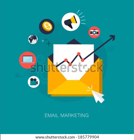vector email marketing concept illustration