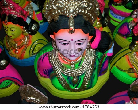 Idols of Goddess Gowri, the mother of internationally known elephant-headed Hindu God
