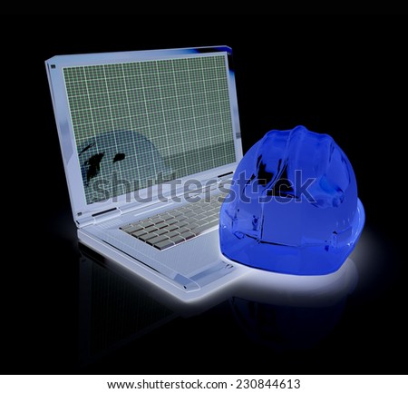 Technical engineer concept on a black background