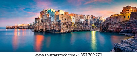 Similar – Image, Stock Photo Sea view in haze Ocean