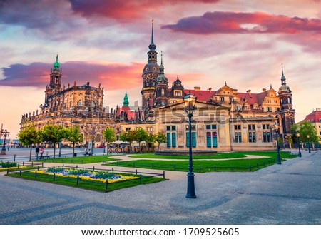 Image, Stock Photo Stallhof, Dresden Evening