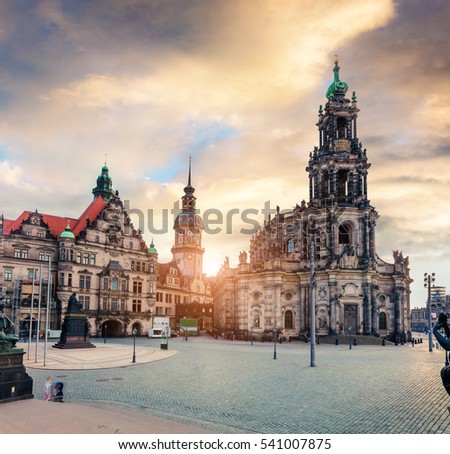 Similar – Image, Stock Photo Stallhof, Dresden Evening