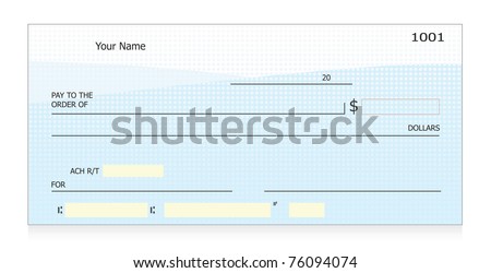 Blank Check Vector - 76094074 : Shutterstock