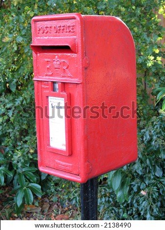 Traditional British postbox