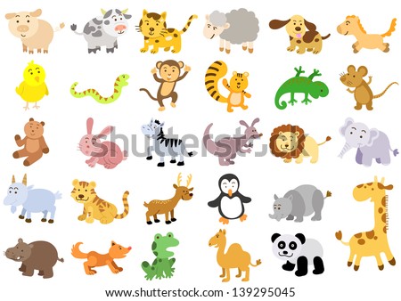 animal vectors lion monkey
