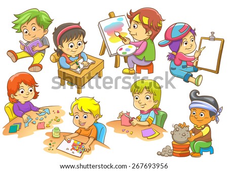 set of child activities routines