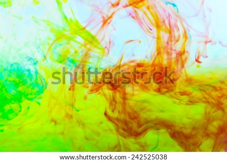 Background of color pigments in water solution