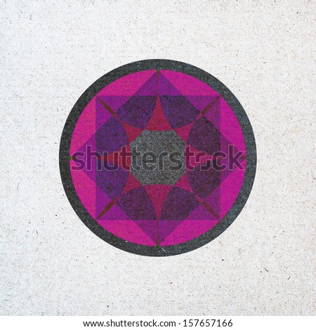 crop circle abstract design, Isolation paper craft on white background