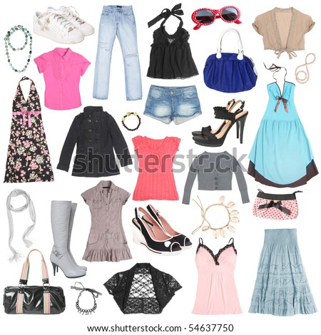 Different Female Clothes, Shoes And Accessories. #2 Stock Photo ...