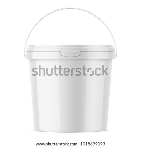 Plastic Glossy Rubbish Bin Mockup Prototypes