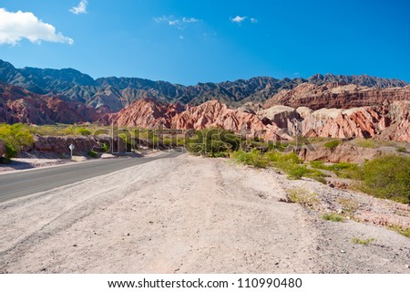 This image shows the landscape near Cafayate, Northern Argentina