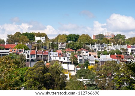 This image shows Terrace Homes near Edgecliff in  Sydney, Australia