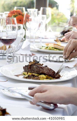Fancy Dinner - Steak and Mushrooms