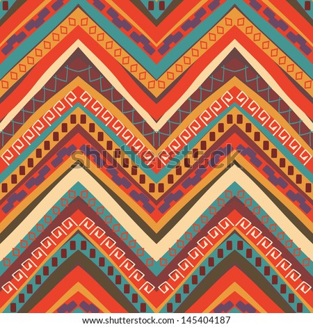 Seamless Colorful Aztec Pattern Stock Vector Illustration 145404187 ...