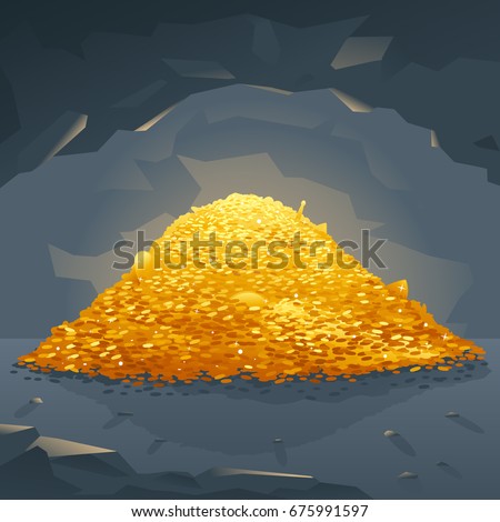 Golden Treasure in Cave