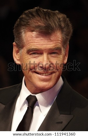 VENICE - SEPTEMBER 2: Pierce Brosnan for ' Love is all you need ' Premiere during the 69th Venice Film Festival on September 2, 2012 in Venice, Italy.
