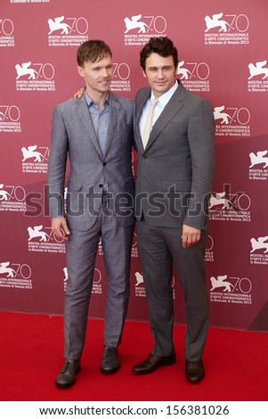 VENICE - AUGUST 31: Scott Haze and James Franco at \'Child of God\' photo call during the 70th Venice Film Festival on August 31, 2013 in Venice.