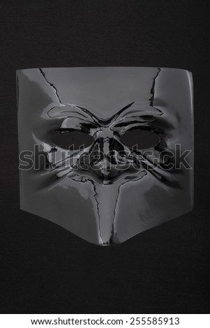 Carnival glossy black mask on black, clipping path included