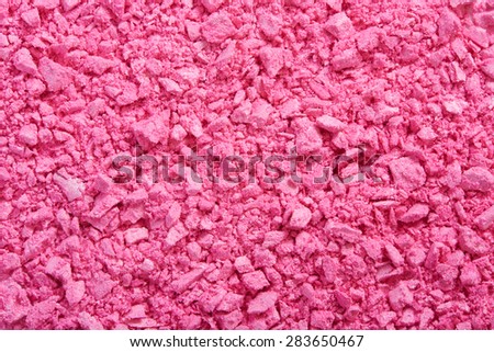 Pink eye shadow crushed, make up texture background