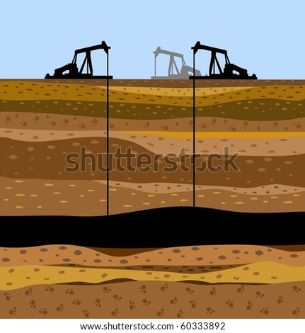 The soil image in a cut with the oil-extracting industry