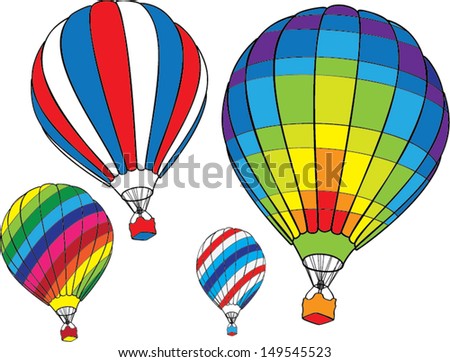 air balloon isolated  illustration